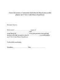 Incetarea de drept a contractului individual de munca: Model Cerere Incetare Contract De Munca 2018