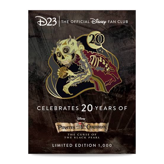 Caribbean Curses and Creepy Capuchins: D23 Pin Celebrates 20 Years of  Pirates of the Caribbean: Curse of the Black Pearl - D23