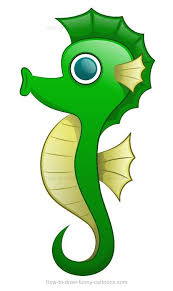 Draw this cute seahorse by following this drawing lesson. How To Draw A Cartoon Seahorse Cartoon Seahorse Cute Cartoon Images Seahorse Art