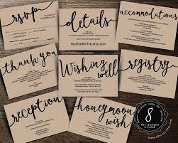 Wedding Insert Cards Pdf Template Instant Download Etsy In 2021 Wedding Invitation Inserts Wedding Registry Cards Honeymoon Wish
