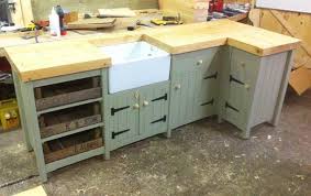 Pine Freestanding Kitchen Belfast Butler Sink Corner Unit Rustic French Grey Freestanding Kitchen Free Standing Kitchen Sink Kitchen Corner Units