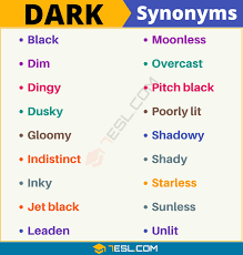 Another Word For Dark 100 Synonyms For Dark With Useful Examples 7esl Writing Words Essay Writing Skills Learn English Words