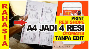 5 template surat jalan yang bisa kamu jadikan referensi buat bisnismu from www.paper.id. Cara Print Resi Pengiriman Shope Kertas A4 Jadi 4 Resi Otomatis Tanpa Edit Tanpa Software Tambah Youtube