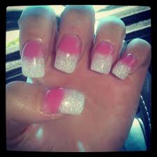 Removing acrylic nails isn't all that different from taking off a the exact cost of a set of acrylic nails can vary based on where you live and the the nail salon, but. Short Thick Hot Pink And White Glitter Acrylic Nails Fashion Nails Nails Nail Designs