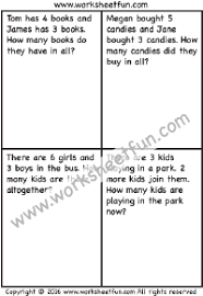 Students are asked to combine and / or compare (longer, shorter, taller, etc.) different lengths. Addition Word Problems Free Printable Worksheets Worksheetfun