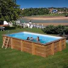 Pool Komplettset Aus Echtholz Evora Rechteck 620 X 420 X 133 Cm Hintergarten Pool Komplettset Paletten Pool