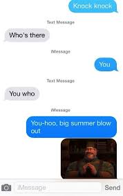 But whether you're 14, 34, or 54, laughing at the ludicrous is good for the soul. Dirty Knock Knock Jokes For Your Girlfriend