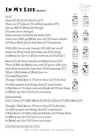 Collection of uke tabs and chords for beginners. In My Life Ukulele Club Amsterdam Ukelele Chords Ukulele Songs Easy Guitar Songs Beatles Ukulele