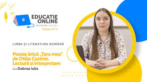 Drepturi de autor sunteți pe pagina 1din 3. Limba È™i Literatura RomanÄƒ Clasa A V A Poezia LiricÄƒ È›ara Mea De Otilia Cazimir Youtube