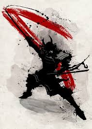 Black And White Japanese Art Wallpaper Samurai Poster Print By Retina Creative Displate Samurai Artwork Samurai Art Japanese Art