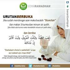 They break their fast at the time of the call to prayer for the evening prayer. Repost Beraniberhijrah Urutan Berbuka Puasa Semoga Flickr