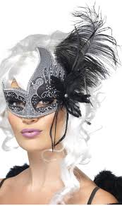 Maschera Veneziana Angelo Nero per Carnevale
