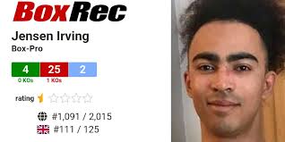 BoxRec: Jensen Irving