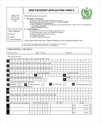 Free 12 Sample Passport Application Forms In Pdf Ms Word Excel