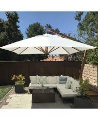 Garden parasols and bases at argos. Wooden Cantilever Parasol For Large Areas Levante Sidewind