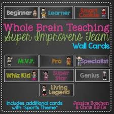 super improvers team wall cards whole brain teaching