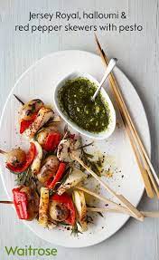 If You Re Looking For Tasty Vegetarian Alternatives For Barbecue Season Our Jersey Royal Halloumi And Red Pe Stuffed Peppers Summer Barbecue Food Bbq Recipes