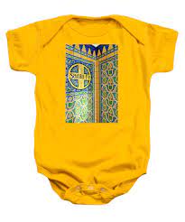 Santa Fe Talavera Tile At The Santa Fe Depot In San Diego California Onesie For Sale By Darin Volpe