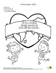 Another coloring page for you to use. Love Virtue Study Packet Coloring Pages Craftivities With Baha I Quotes