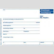 Persöniche übergabe kostenlose muster zum download als pdf. Empfangsbestatigung Fur Die Kfz Papiere