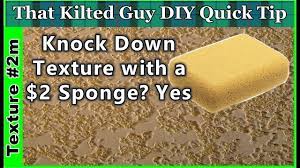 If you need to do a knockdown texture on a small drywall repair, you might be wondering how to apply the drywall texture. Knockdown Texture Repair Sponge That Cost 2 00 No Way Yes Way And It Works Well Youtube