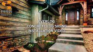 Diy fake log cabin wall. Everlog Concrete Log Siding Installation By Everlog Systems Youtube