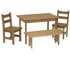 Amish Kids Rectangular Table Set Kids Wooden Table Kids Dining Table Kids Chairs