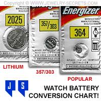 watch battery cell conversion chart jewelry secrets