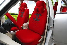 225 68 High Quality Oulilai Chanel Universal Automobile Car Seat Cover Sandwich 18pcs Sets Red Car Seats Carseat Cover Car