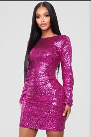 Pin By Arriajah C On Boss A Outfits Pt 4 In 2020 Pink Sparkly Dress Mini Dress Hot Pink Sequin Dress