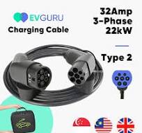 EV Charging Cable (22kW | Type 2 -Type 2 | 32A | 3-Phase | 5 ...