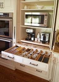 Who said a coffee station had to be in the kitchen? This Is Truly Awesome Who Wouldn T Love Their Very Own Hidden Coffee Station Kitchenremodelin Coffee Bar Home Coffee Bars In Kitchen Coffee Station Kitchen