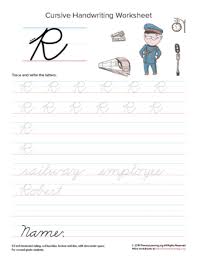 You'll want to go over each of the letters in this the principal argument given for becoming proficient in cursive writing is that, compared to writing in print, writing in cursive lets one write faster and more. Cursive Uppercase R Worksheet Primarylearning Org