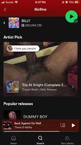 Dont look up 6ix9ine on spotify : r/Hiphopcirclejerk