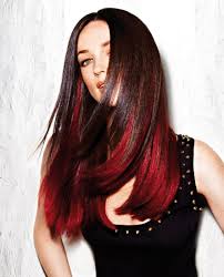 The classic middle length bob with a deep side part becomes all pretty and soft with a gentle wave. Pin By Nadine On Idei Dlya Volos Dip Dye Hair Hair Styles Red Dip Dye Hair