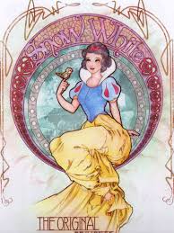 Art Nouveau Disney Princesses Art Nouveau Disney Snow White Art Disney Princess Art
