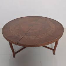 New, vintage and antique marble coffee tables. Antique Moroccan Round Coffee Table Stylish Legs Exotic Carved Wood Marquetry For Sale At 1stdibs