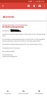 Auch eine vorzeitige ablösung des kredits ist möglich. Santander Kredit Auszahlung Bestatigen Recht Geld Wirtschaft Und Finanzen
