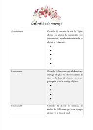Agenda Mariage Imprimable Planner Mariage Imprimable Pdf A4 Wedding Deco Wedding Planner Wedding
