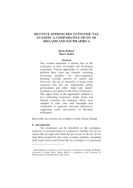 An act to provide for the taxation of incomes and for other taxes; Pdf Revenue Approaches To Income Tax Evasion A Comparative Study Of Ireland And South Africa