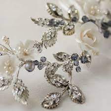 To create the decoration we will use: Something Blue Our Favourite Wedding Accessories With Hints Of Empire Blue Tania Maras Bespoke Wedding Headpieces Wedding Veils