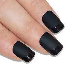 And now for my all time favourite nail polish accessory, essie's mattifying polish in matte about you. Amazon Com Bling Art False Nails French Fake Matte Black Squoval 24 Medium Tips Glue Beauty Personal Care