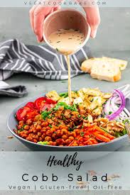 Maybe you would like to learn more about one of these? Vegan Cobb Salad With Tahini Red Wine Vinegar Dressing Ve Eat Cook Bake