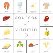 Lange galt, dass wir ab 30 nanogramm pro milliliter blut (ng/ml) ausreichend mit vitamin d versorgt sind. Quellen Von Vitamin D Vektor Lebensmittel Symbole Fur Infografische Lizenzfrei Nutzbare Vektorgrafiken Clip Arts Illustrationen Image 72792985