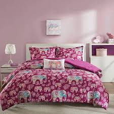 Mag elephant lion giraffe animal bed sheet 3pc zoo twin size bedding sheet set with 1 flat & 1 fitted sheet with 1 pillow cases , 12 deep for kids,boys and girls. Fuchsia Purple Elephant Bedding For Girls Twin Xl Full Queen Comforter Or Quilt Set With Pillow Comforter Sets Kids Comforter Sets Elephant Bedding
