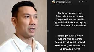 Geger Postingan Denny Sumargo Sebut Ada Artis Inisial A Hamili Wanita,  Minta Pria Tanggung Jawab