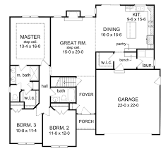 Ranch Style House Plan 3 Beds 2 Baths 1640 Sq Ft Plan 1010 25 Floor Plans Ranch House Plans One Story Ranch Style House Plans