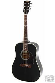 Gibson Black Acoustic Electric Guitar 1986 Gibson J 30 Dreadnought Black Reverb Gibson Black Black Rock