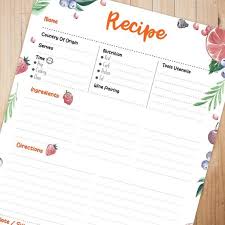 Recipe Binder Printables A4 Recipe Binder Recipe Page Recipe Book Binder Recipe Sheet Recipe T Recipe Binder Printables Diy Recipe Binder Recipe Book Diy