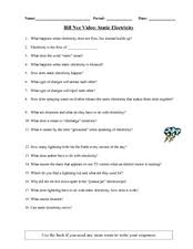 What do you want to do? Bill Nye The Science Guy Lesson Plans Worksheets